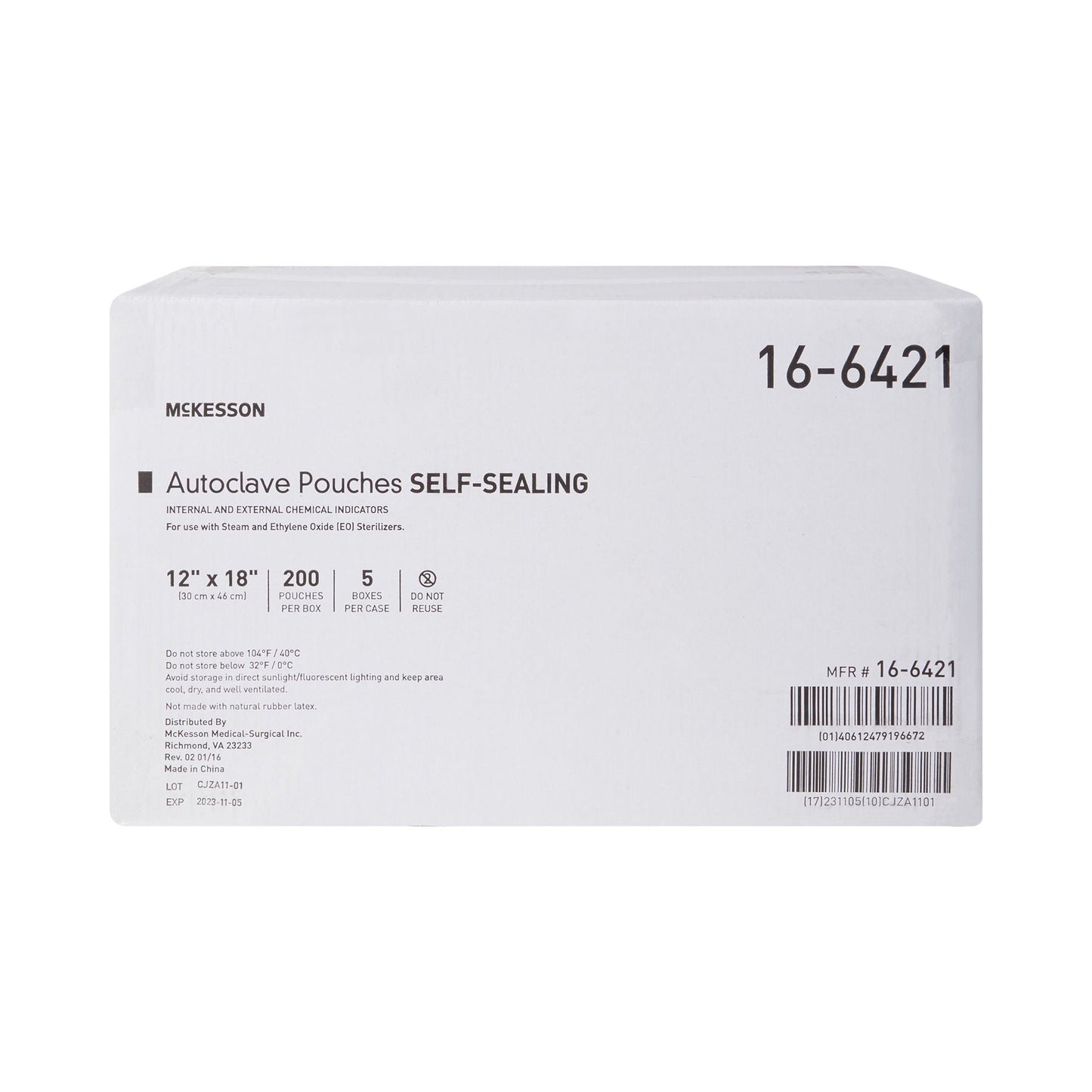 McKesson Sterilization Pouch, 12 x 18 Inch