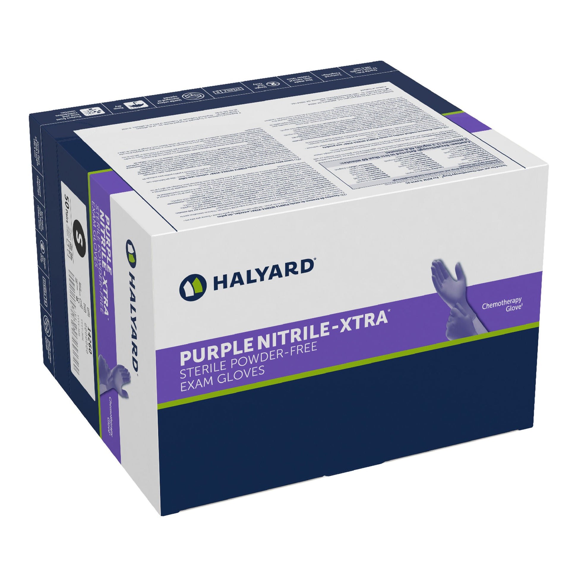 Purple Nitrile-Xtra™ Extended Cuff Length Exam Glove, Small