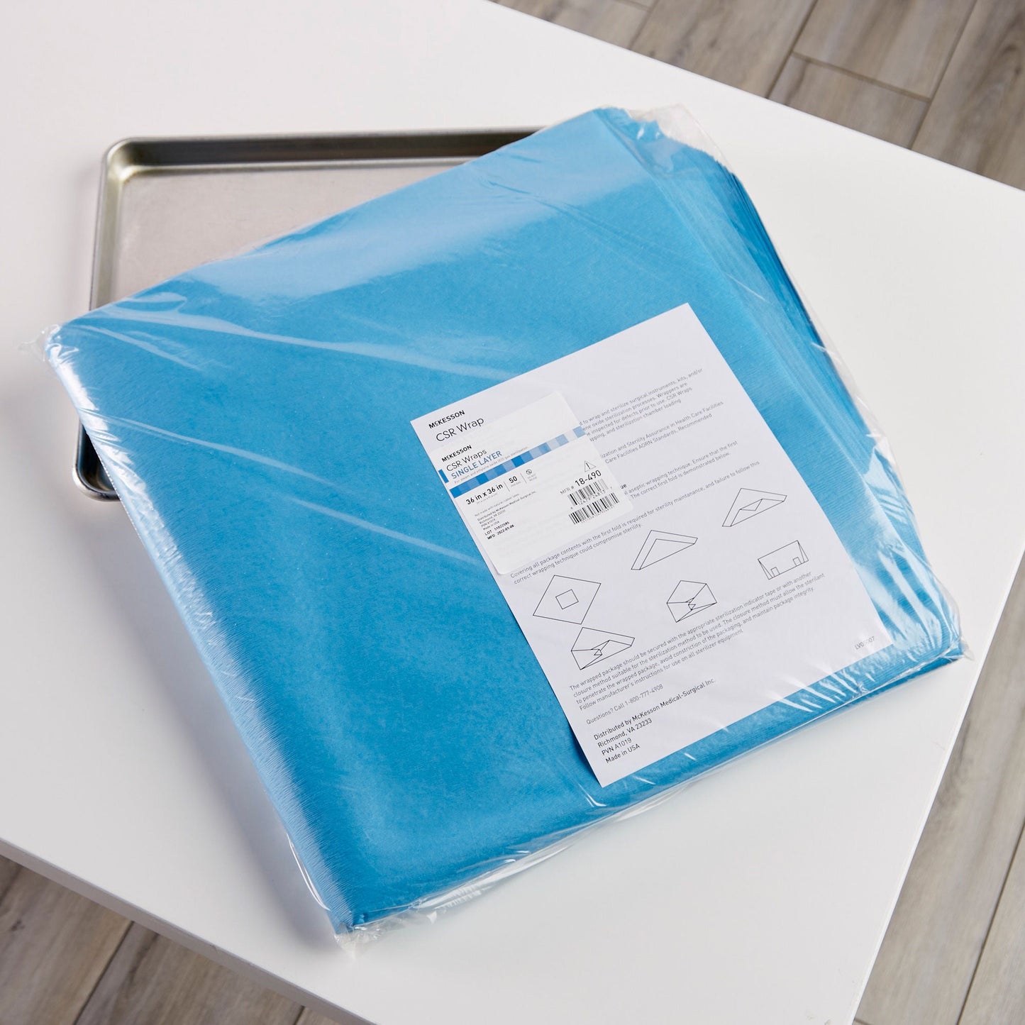 McKesson Single Layer Sterilization Wrap, 36 x 36 Inch