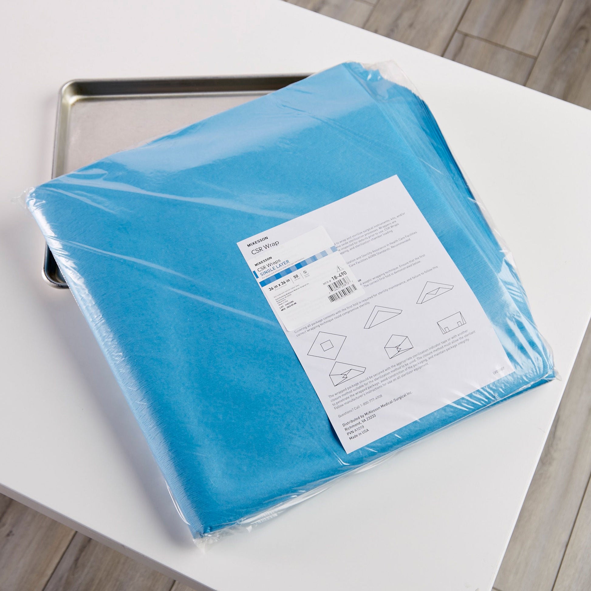 McKesson Single Layer Sterilization Wrap, 36 x 36 Inch