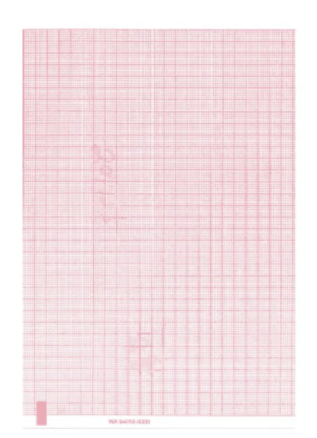 Recording Chart Paper Welch Allyn® Z-Fold Red Grid