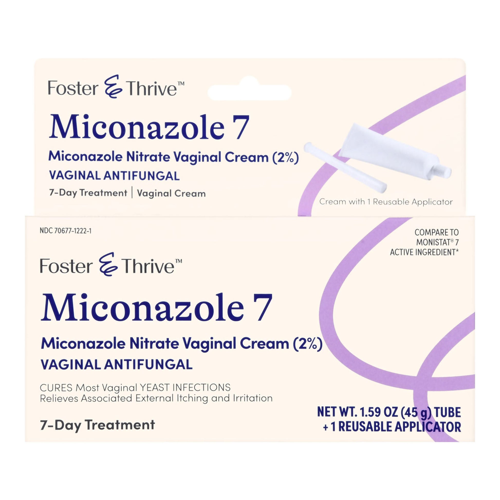 Foster & Thrive™ 2% Miconazole Vaginal Cream with Reusable Applicator, 7 Day