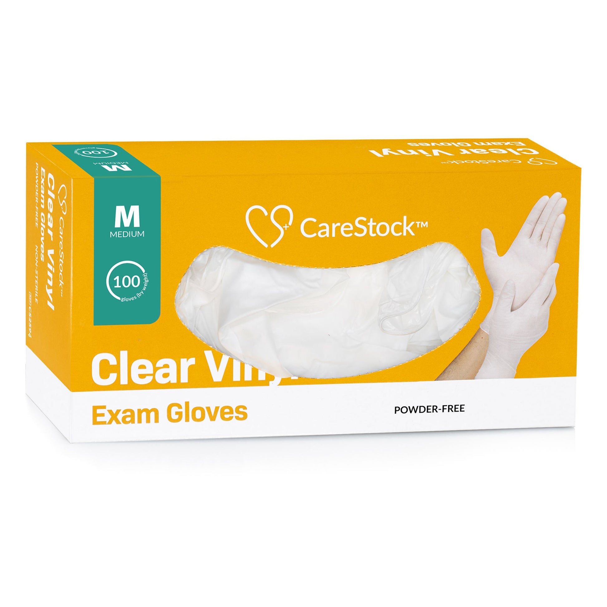 CareStock™ Vinyl Exam Glove, Medium, Ivory