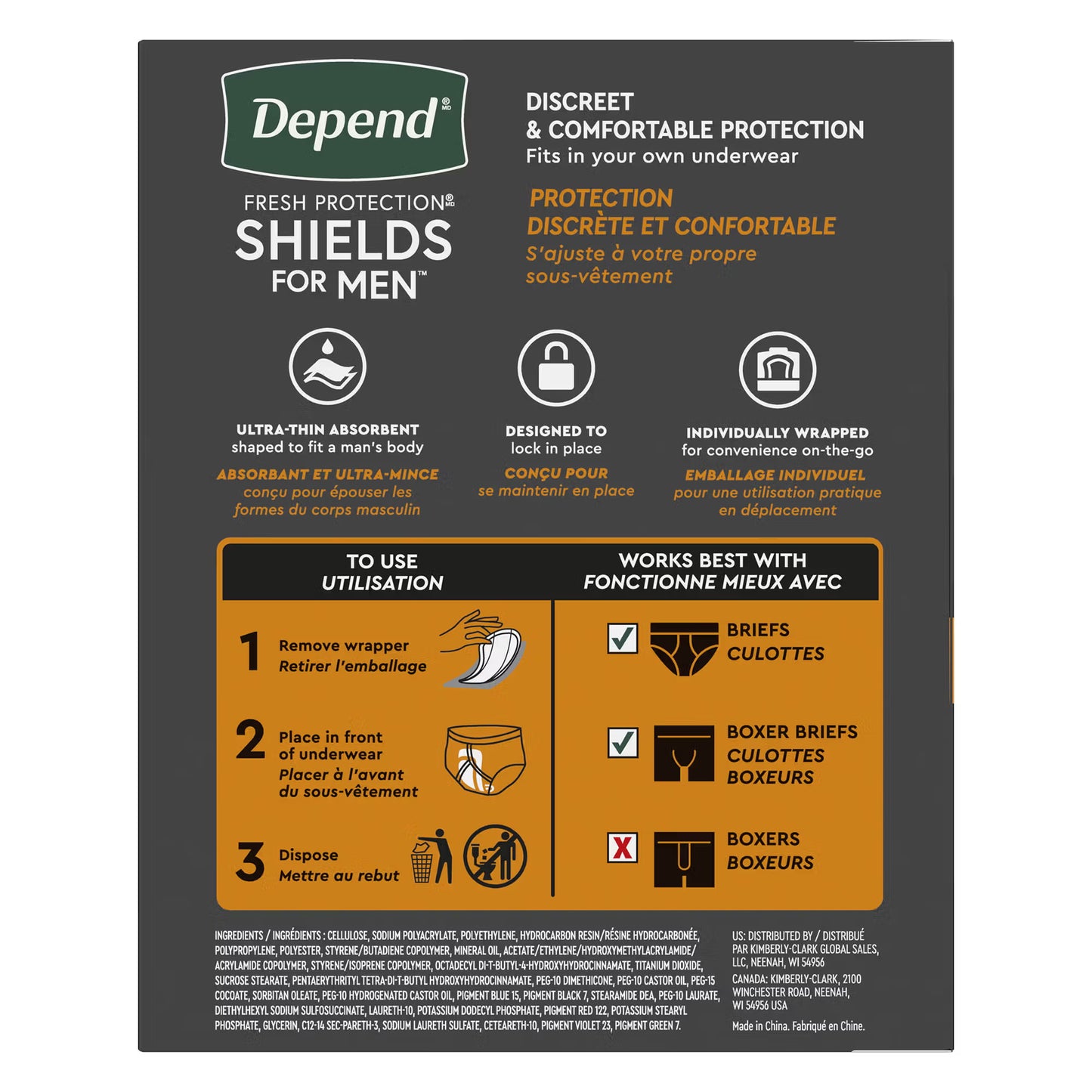 Depend® Shields for Men Light Bladder Control Pad