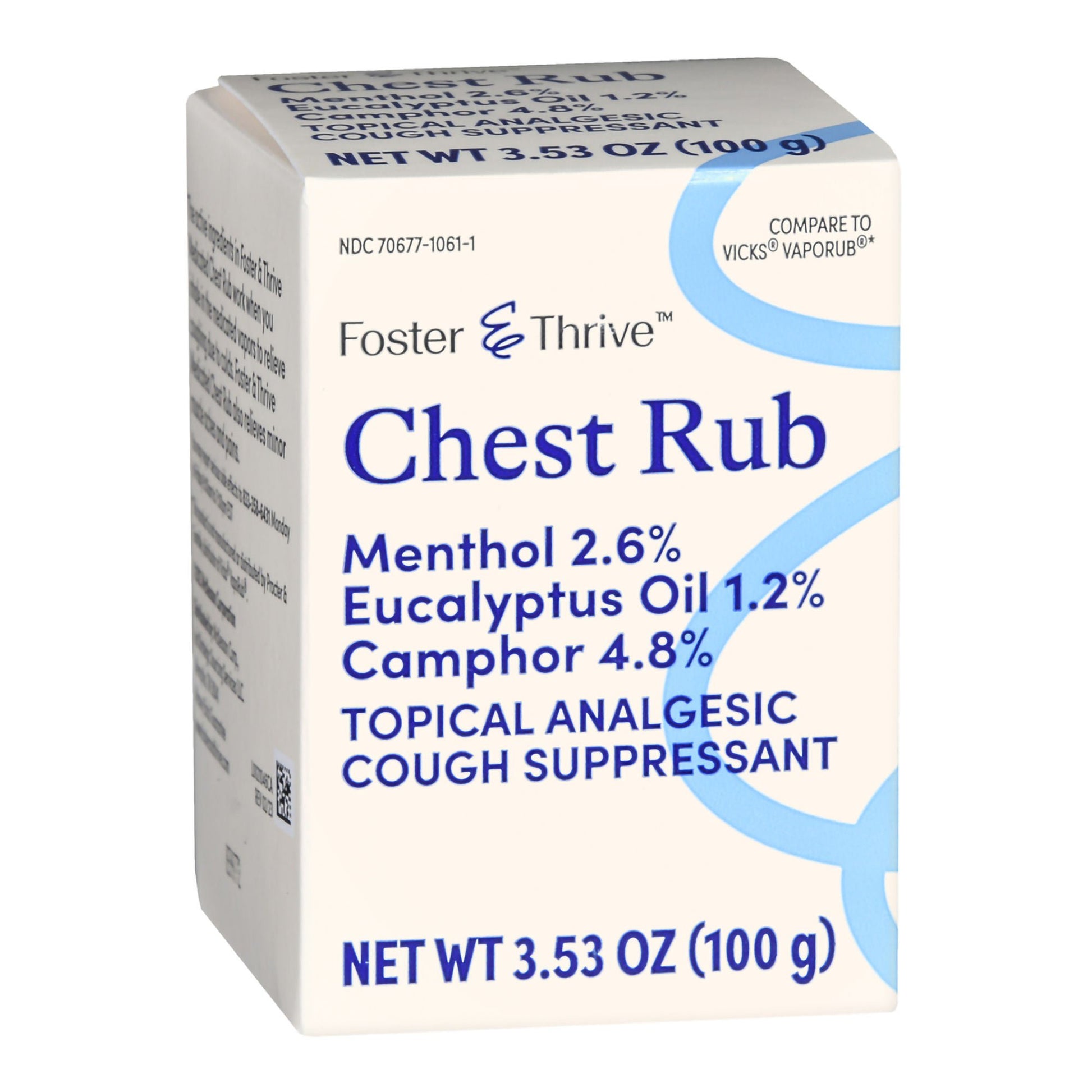 Foster & Thrive™ Chest Rub 2.6% Menthol 1.2% Eucalyptus Oil 4.8% Camphor
