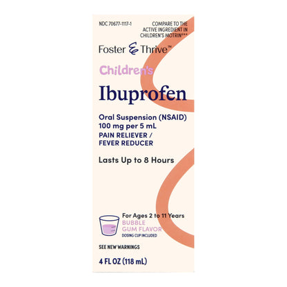 Foster & Thrive™ Ibuprofen Children's Pain Relief, Bubblegum Flavor
