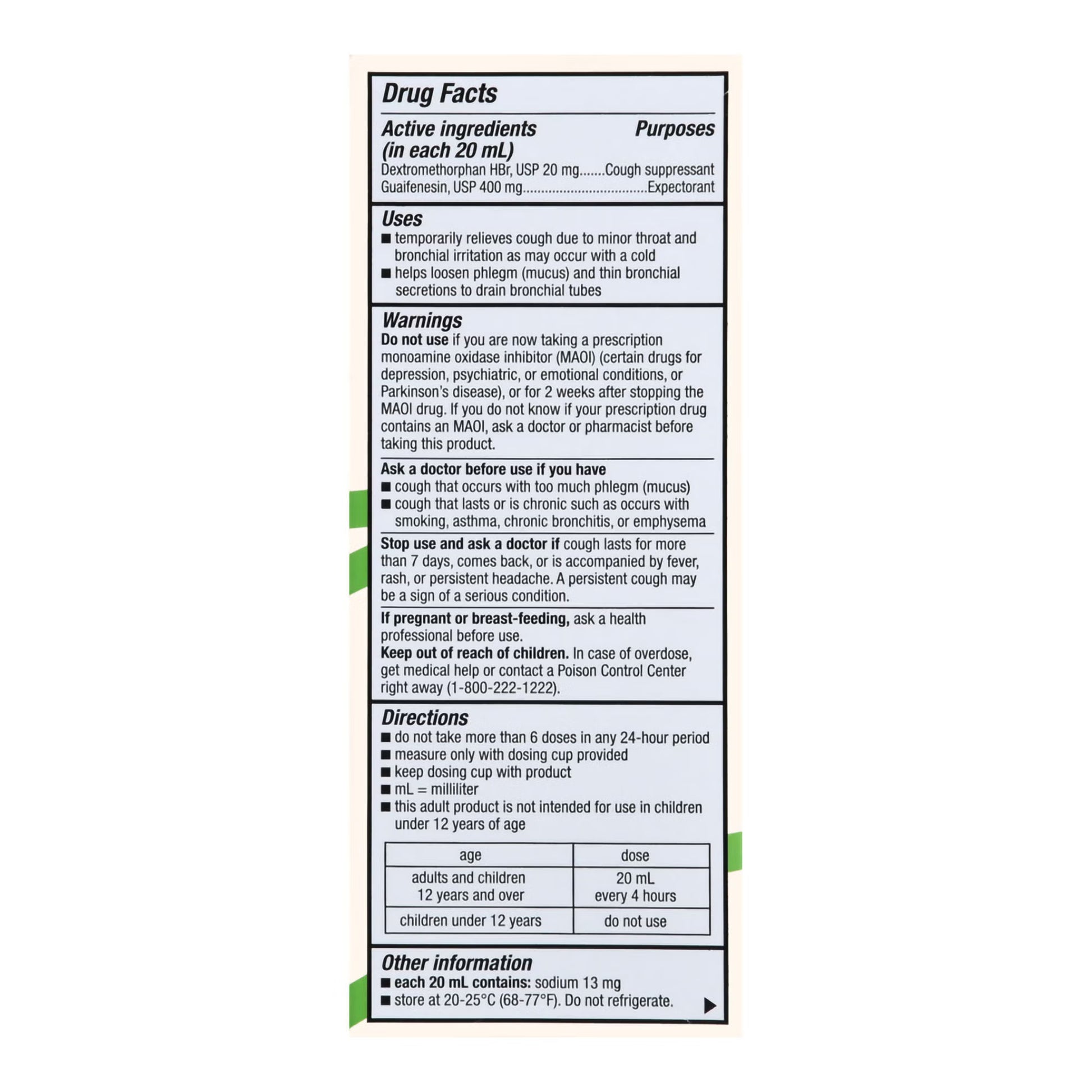 Foster & Thrive™ Adult Tussin DM Max Liquid, Raspberry & Menthol