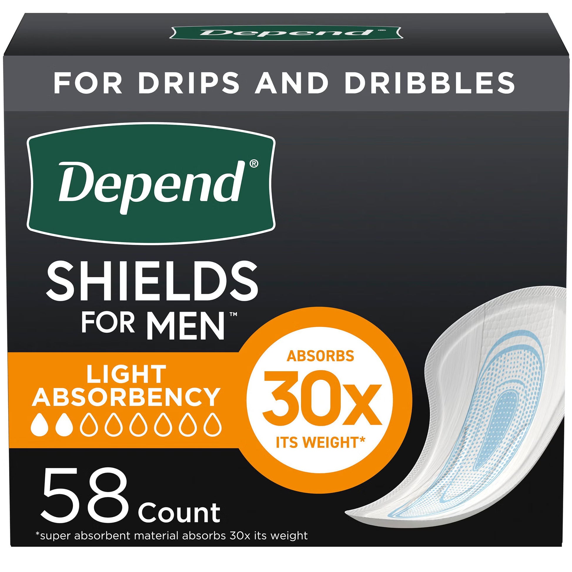 Depend® Shields for Men Light Bladder Control Pad