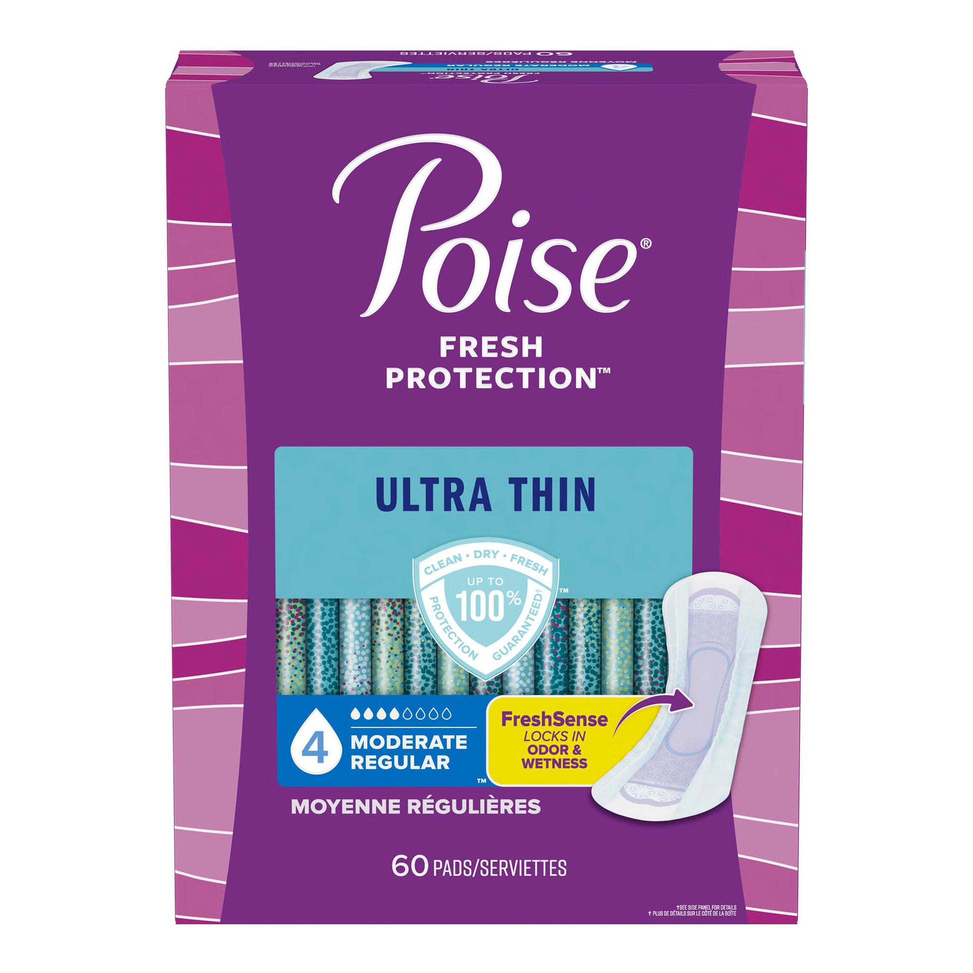 Poise® Ultra Thin Moderate Bladder Control Pad, Regular Length