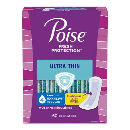 Poise® Ultra Thin Moderate Bladder Control Pad, Regular Length