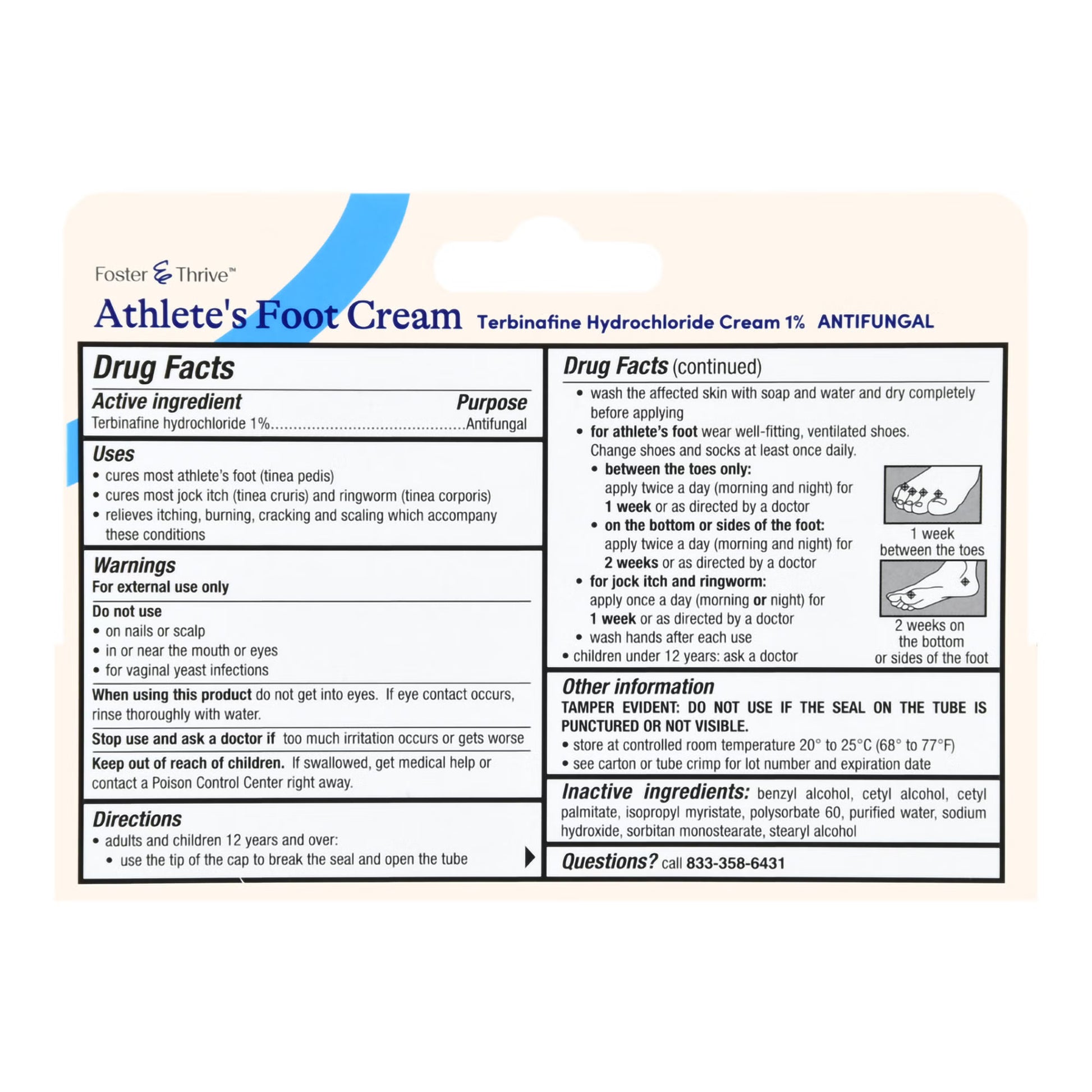 Foster & Thrive™ Terbinafine HCl Antifungal Cream