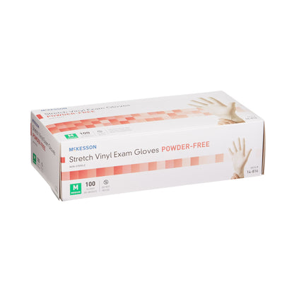 McKesson Stretch Vinyl Exam Glove, Medium, Ivory