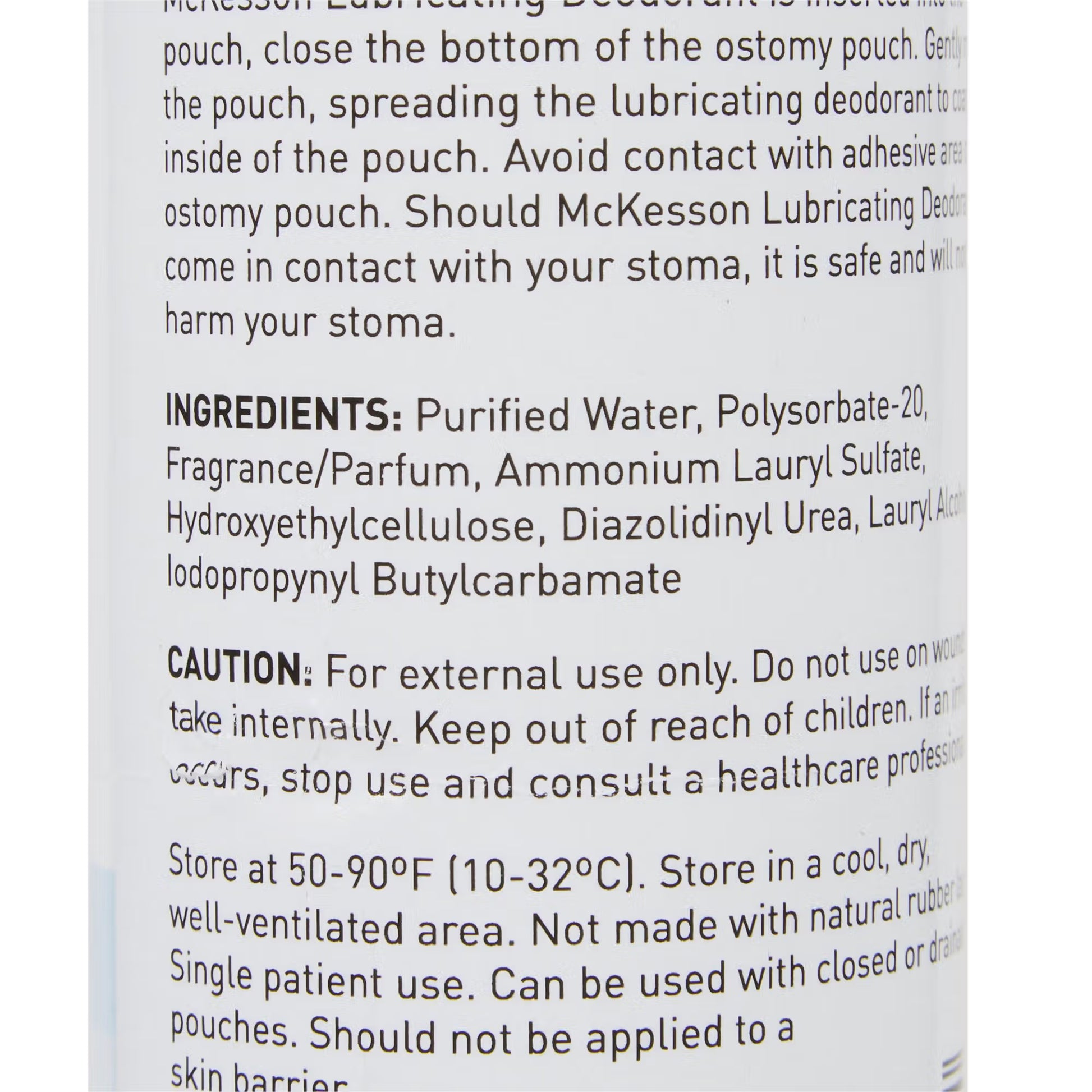 McKesson Lubricating Ostomy Appliance Deodorant, 8-ounce squeeze bottle