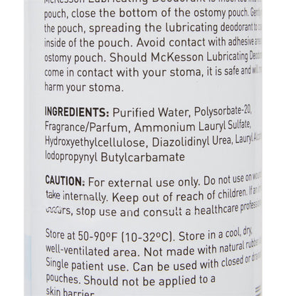 McKesson Lubricating Ostomy Appliance Deodorant, 8-ounce squeeze bottle