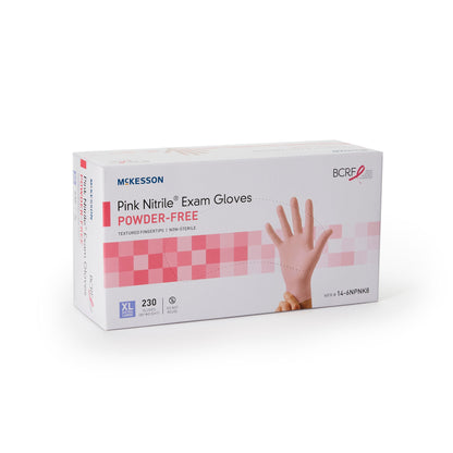 McKesson Pink Nitrile® Nitrile Exam Glove, Extra Large, Pink