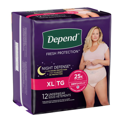 Depend® Night Defense® Women's Absorbent Underwear, X-Large
