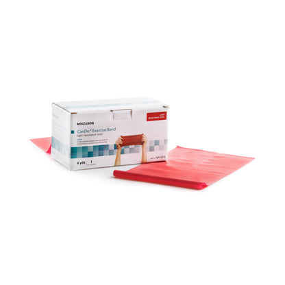 McKesson Exercise Resistance Band, Red, 5 Inch x 6 Yard, Light Resistance