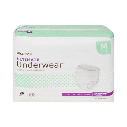 McKesson Ultimate Heavy Absorbency Incontinence Underwear, Medium