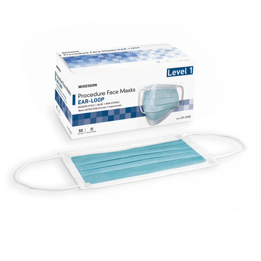 McKesson ASTM Level 1 Medical Face Masks, Blue