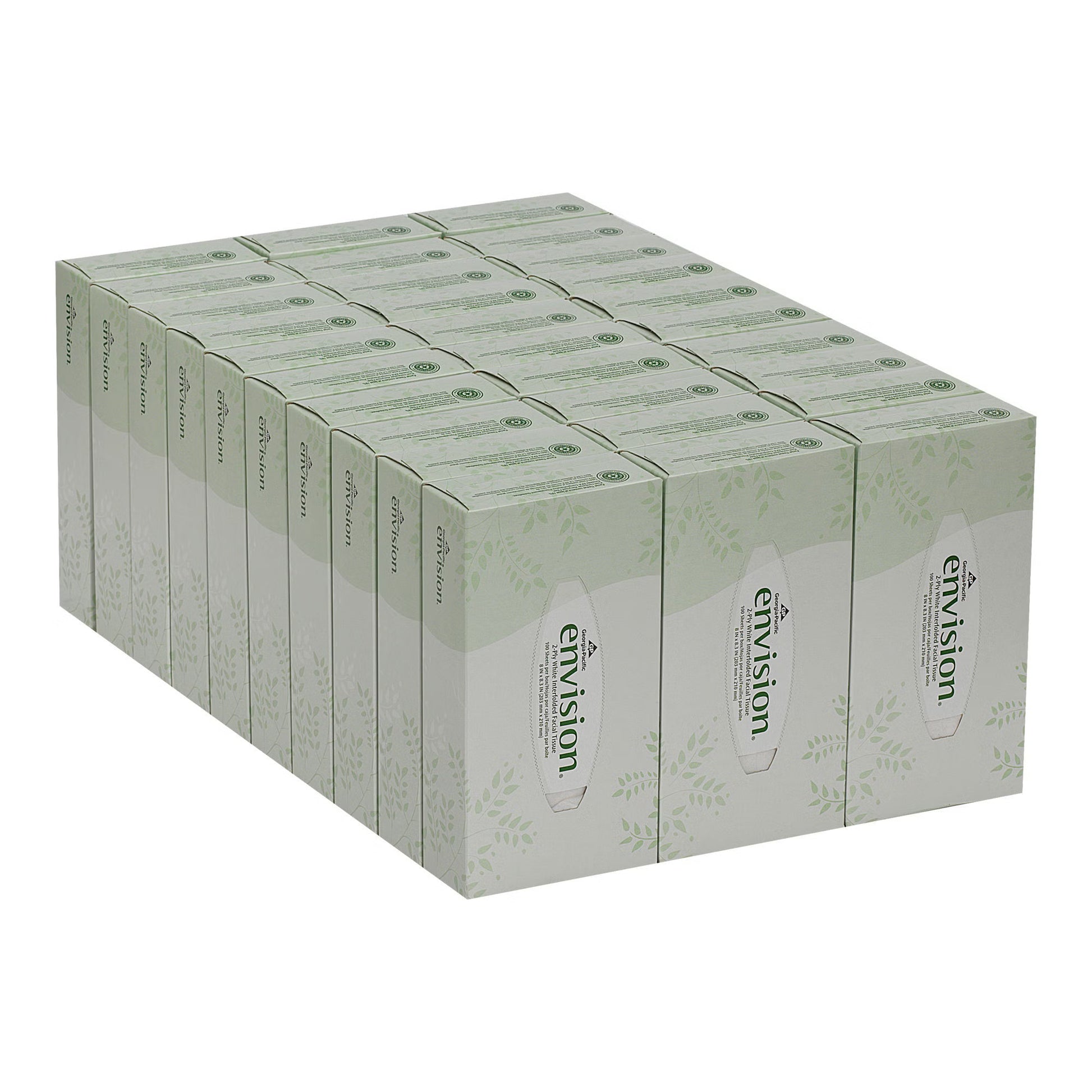 Envision Facial Tissue White 8 x 8.3 Inch