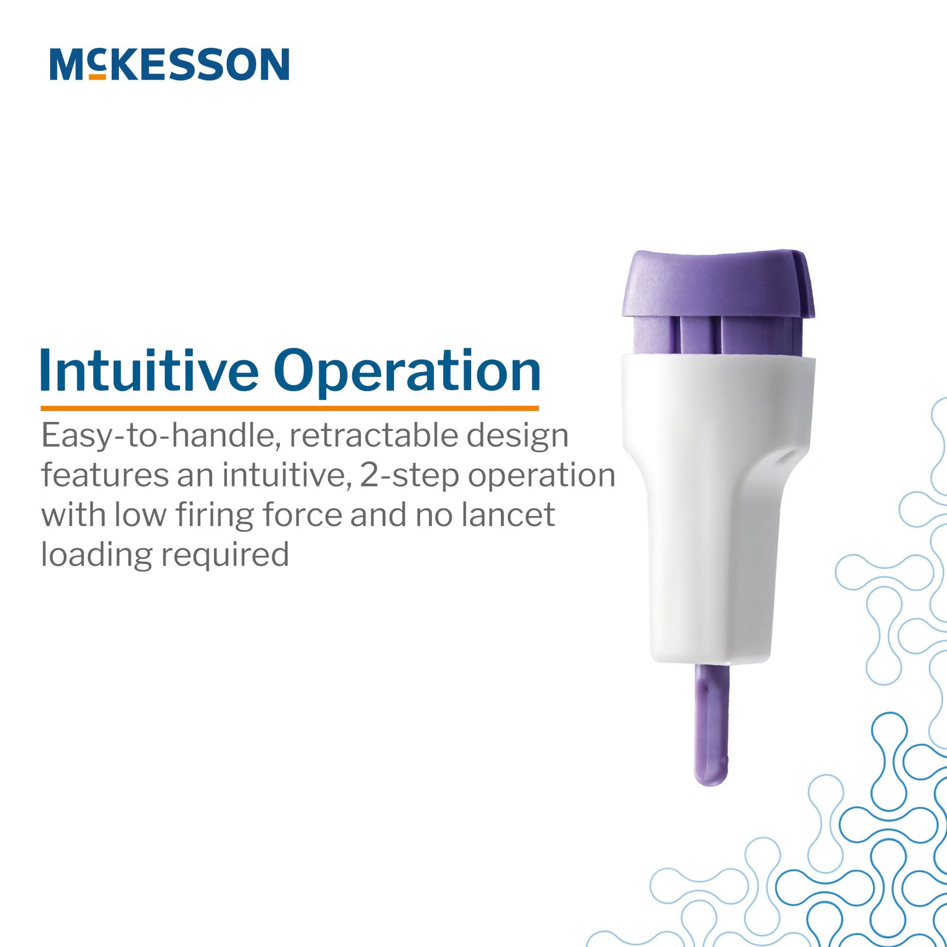 McKesson Push Button Safety Lancet, 28 Gauge