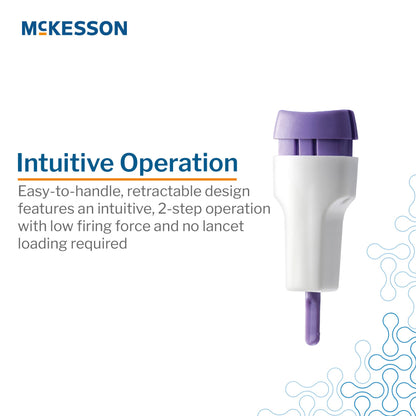 McKesson Push Button Safety Lancet, 28 Gauge