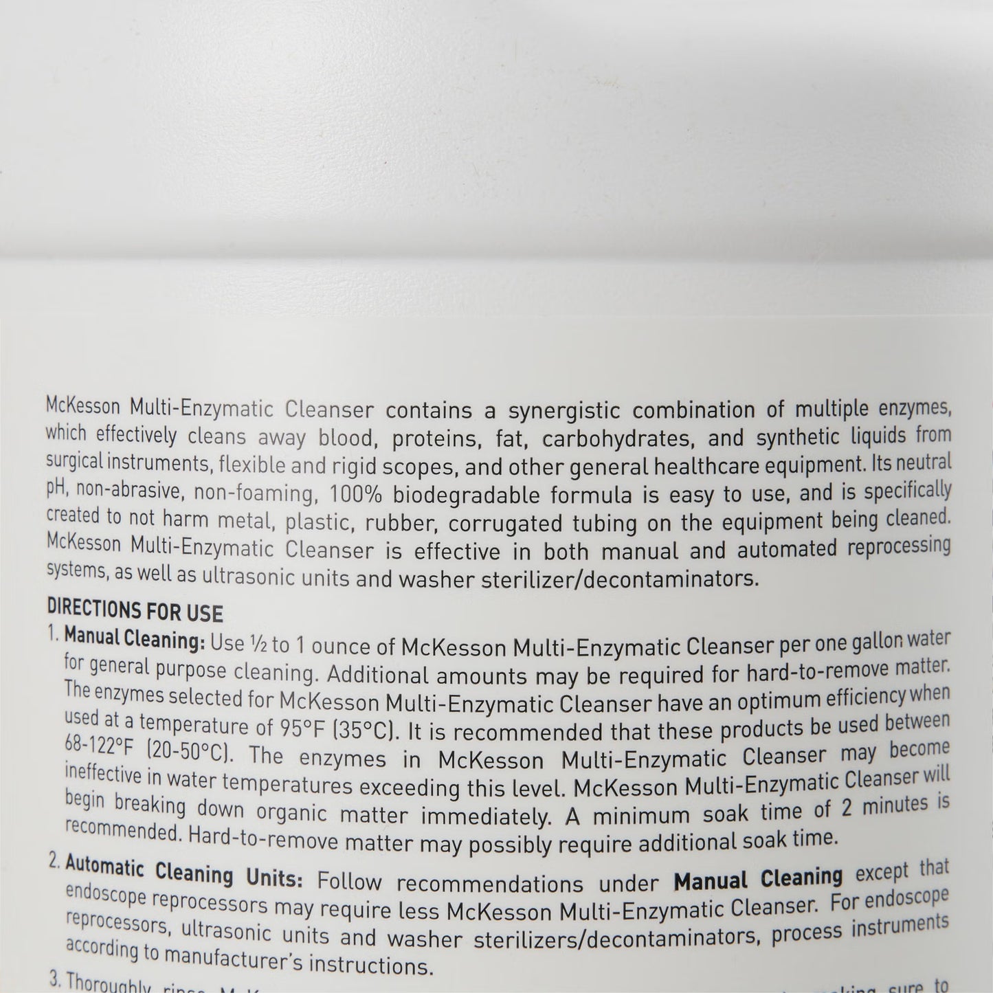 McKesson Multi-Enzymatic Instrument Detergent, 1 gal Jug, Spring Fresh Scent