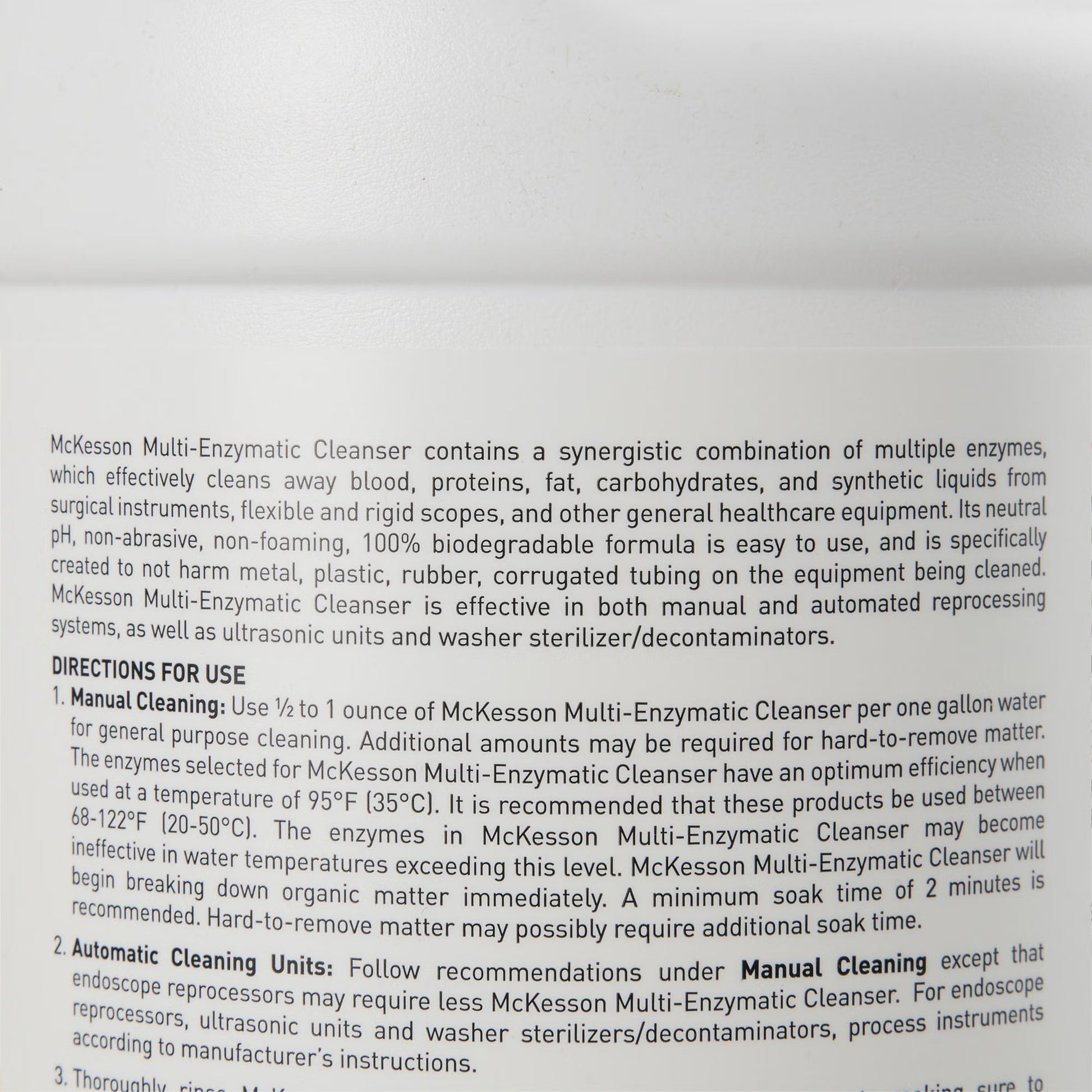 McKesson Multi-Enzymatic Instrument Detergent, 1 gal Jug, Spring Fresh Scent