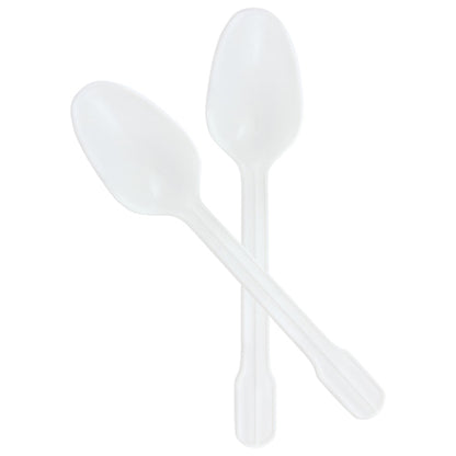 McKesson White Polypropylene Spoon