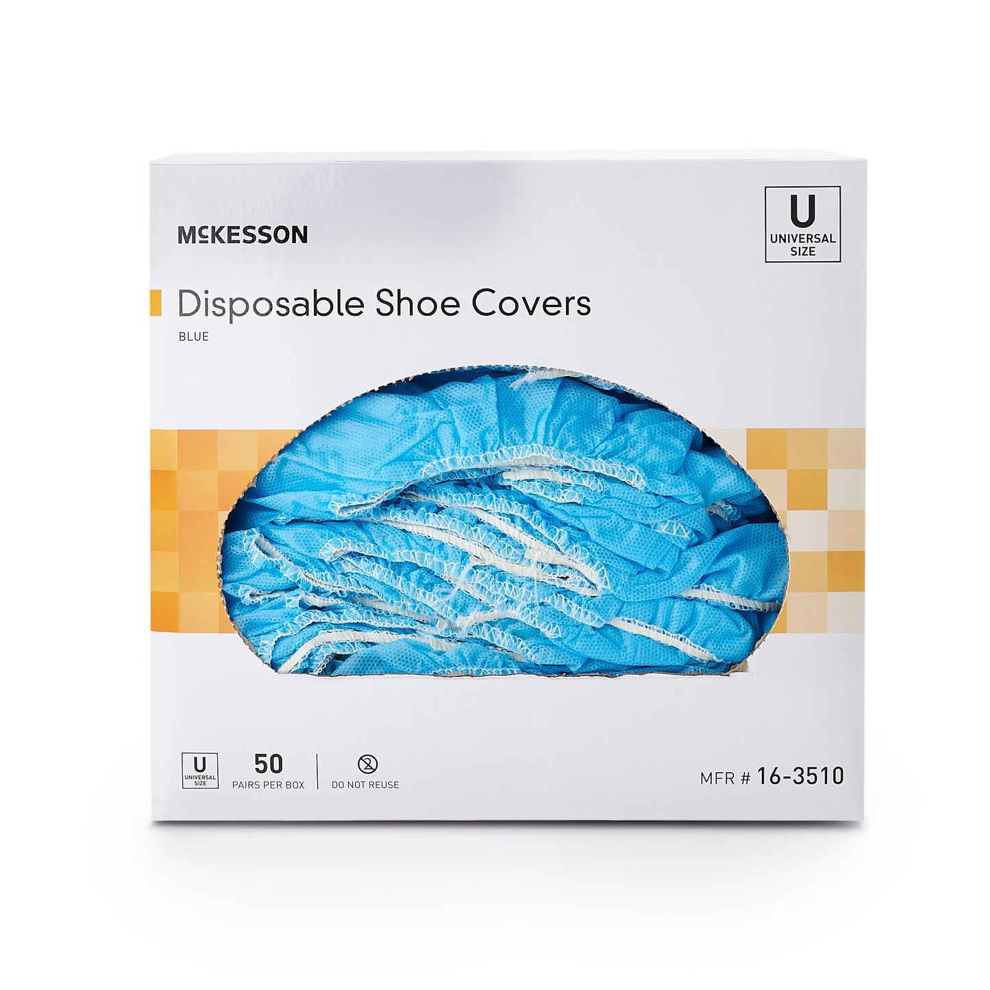 McKesson Shoe Cover, One Size Fits Most Shoe, High, Nonskid Sole, Blue
