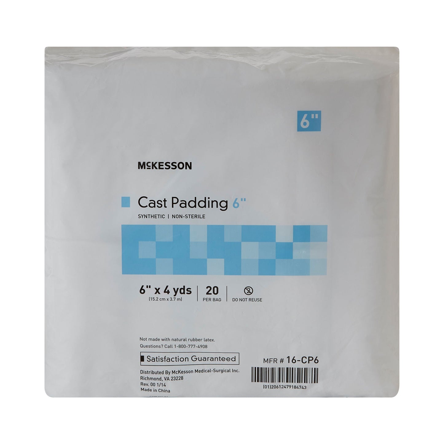 McKesson White Polyester Cast Padding, 6 Inch x 4 Yard