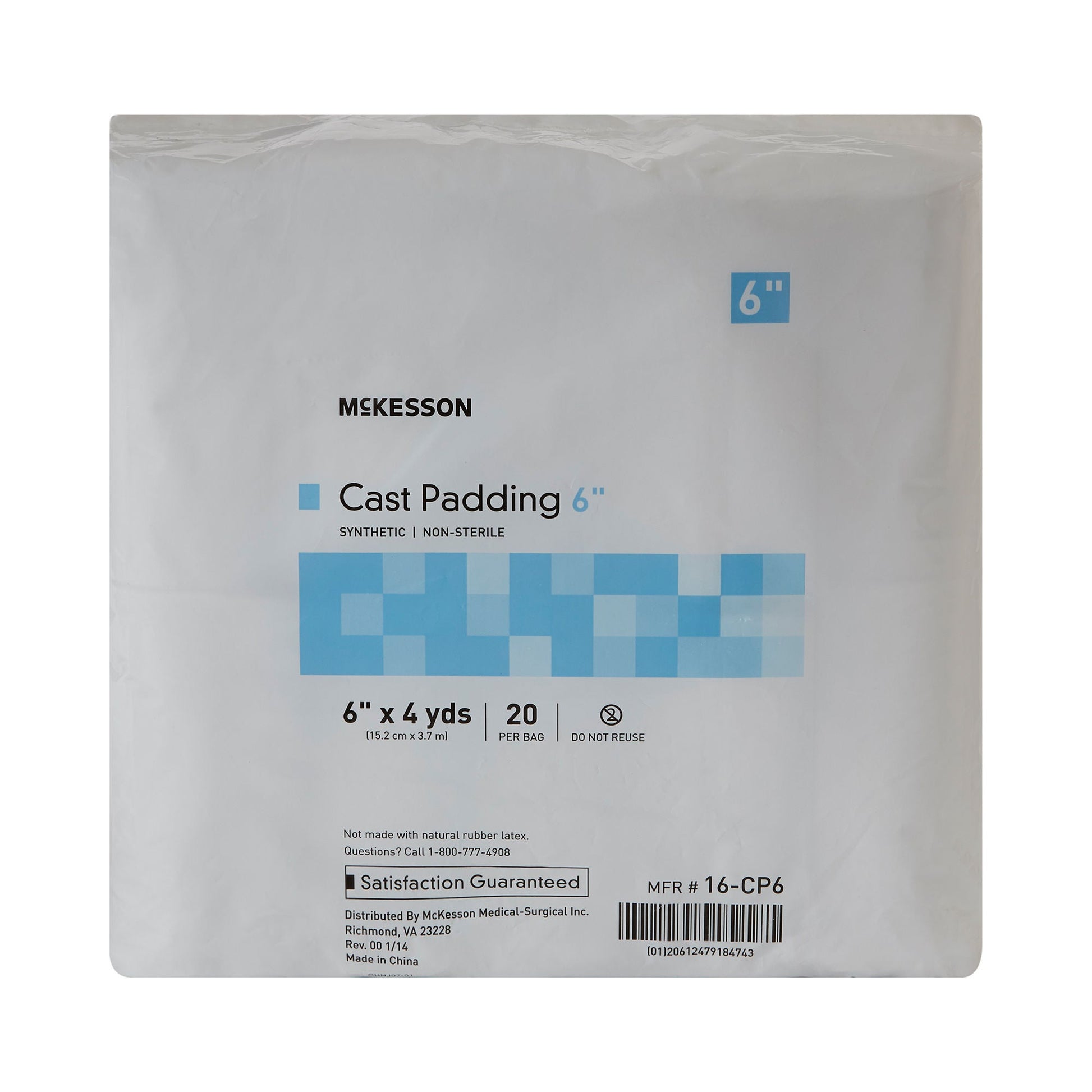 McKesson White Polyester Cast Padding, 6 Inch x 4 Yard