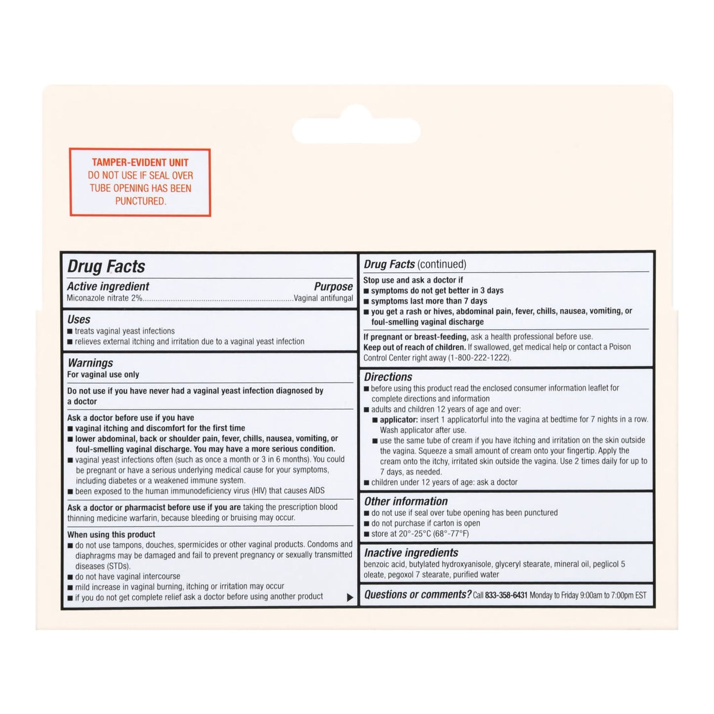 Foster & Thrive™ 2% Miconazole Vaginal Cream with Reusable Applicator, 7 Day