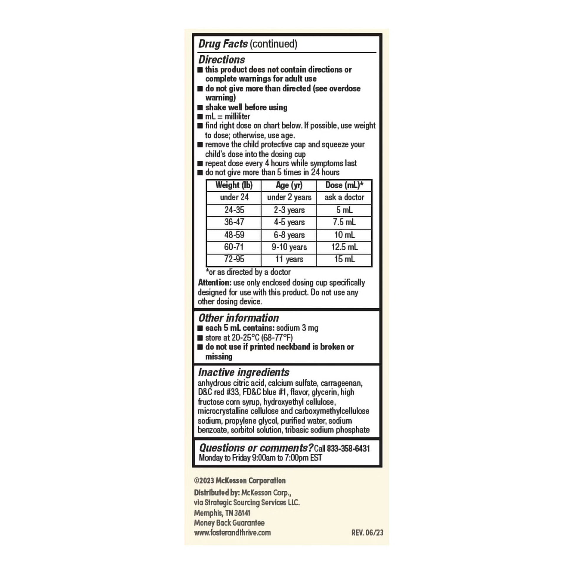 Foster & Thrive™ Acetaminophen Children's Pain Relief, Grape Flavor
