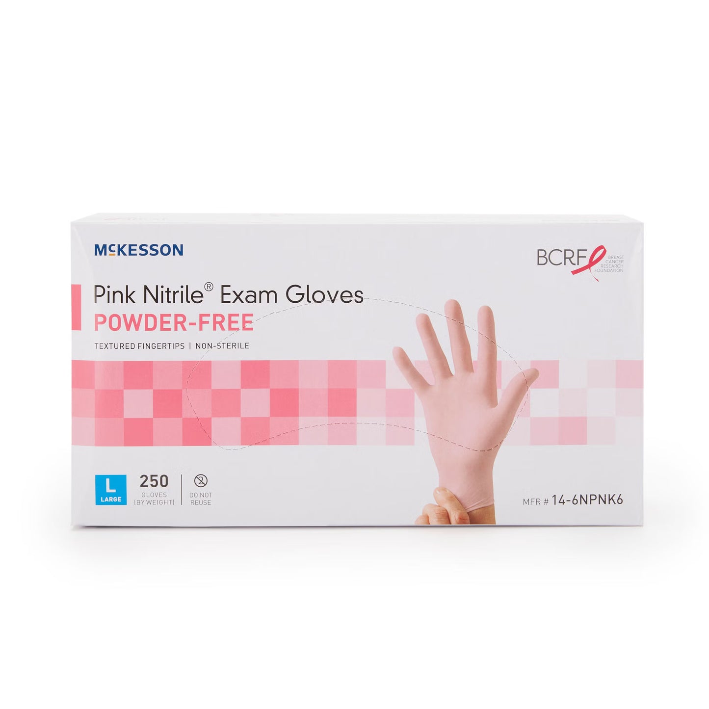 McKesson Pink Nitrile® Nitrile Exam Glove, Large, Pink