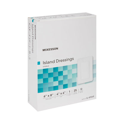 McKesson White Adhesive Dressing, 6 x 8 Inch