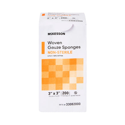 McKesson Gauze Sponge, 3 x 3 Inch, Eight Ply