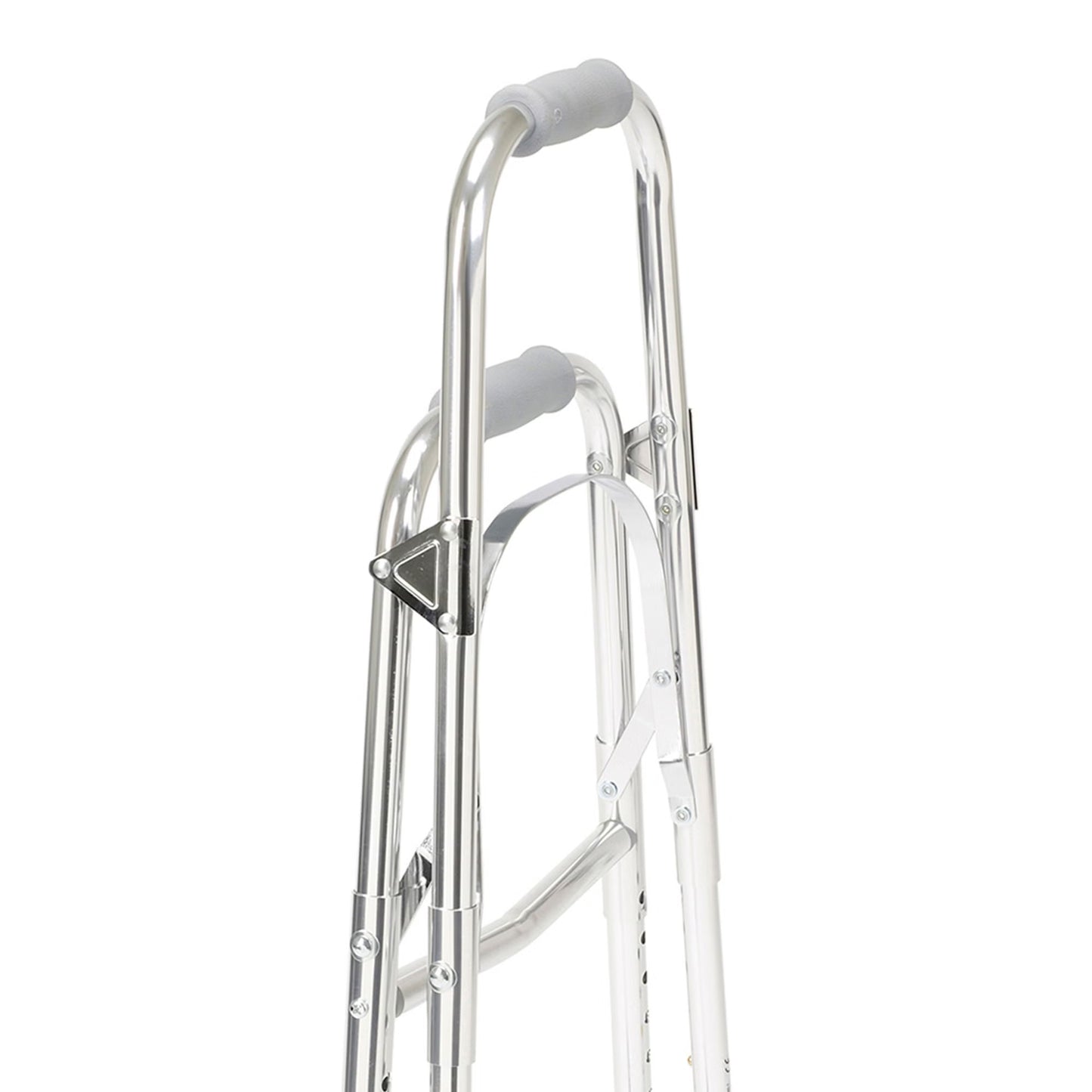 drive™ Hemi Aluminum Side Step Folding Walker, 29.5 – 37 Inch Height