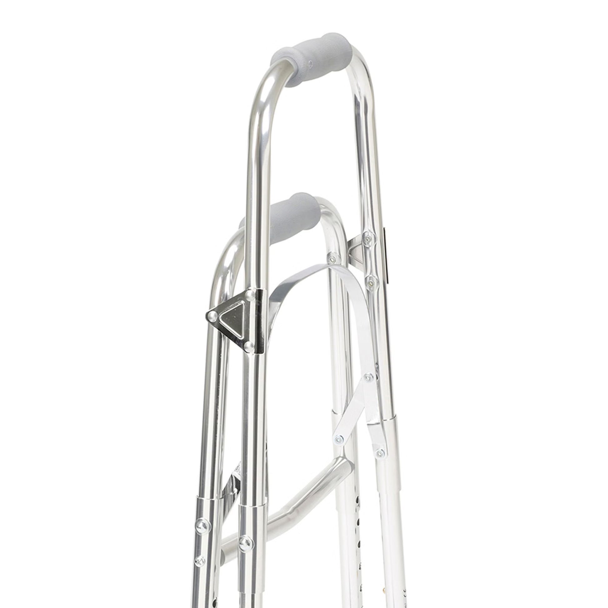 drive™ Hemi Aluminum Side Step Folding Walker, 29.5 – 37 Inch Height