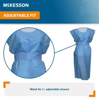 McKesson SMS Fluid Resistant Exam Gown, One Size Fits Most
