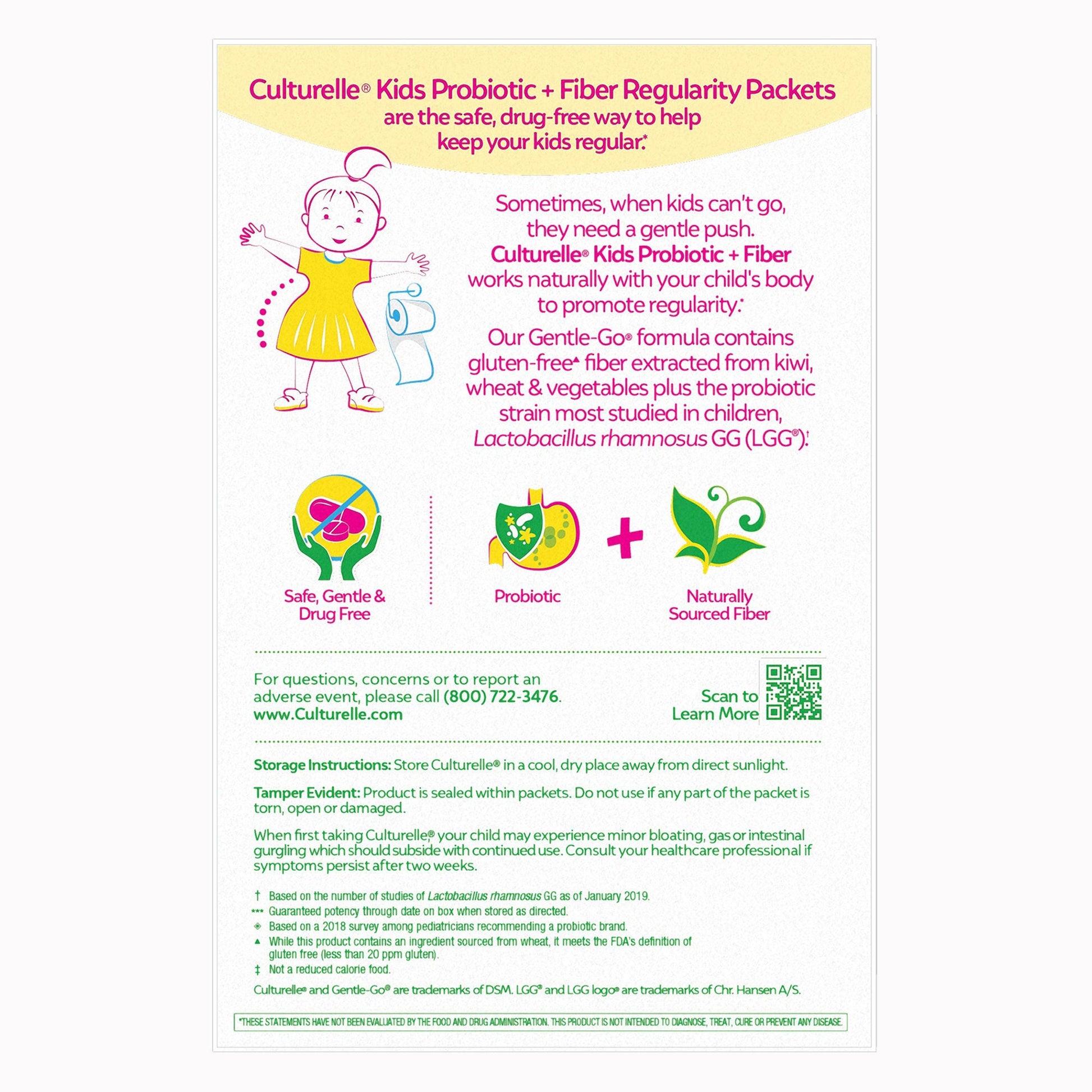 Culturelle® Probiotics Kids Probiotic + Fiber Packets