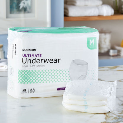 McKesson Ultimate Heavy Absorbency Incontinence Underwear, Medium