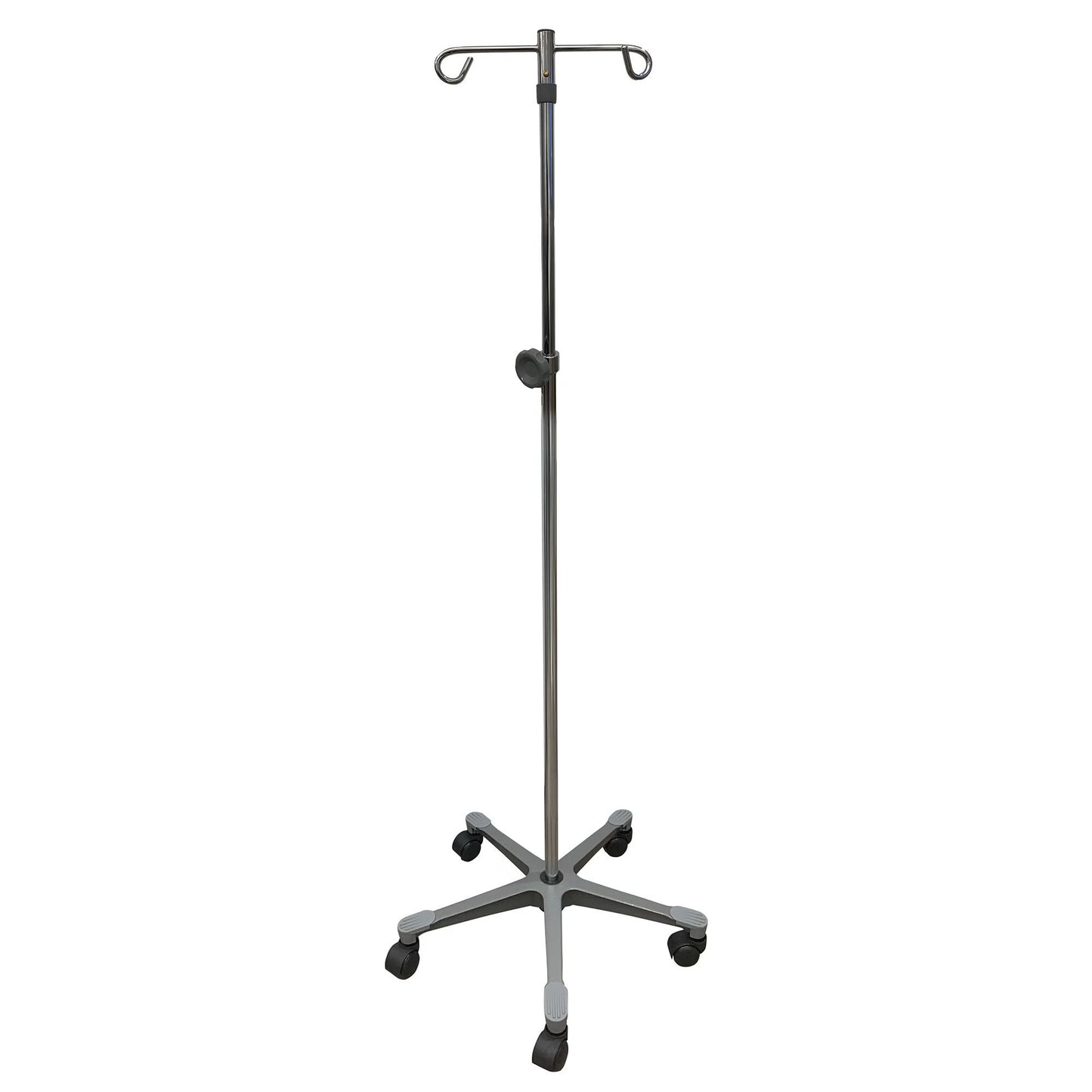 IV Stand Floor Stand 2 Hooks 5 Legs with Casters