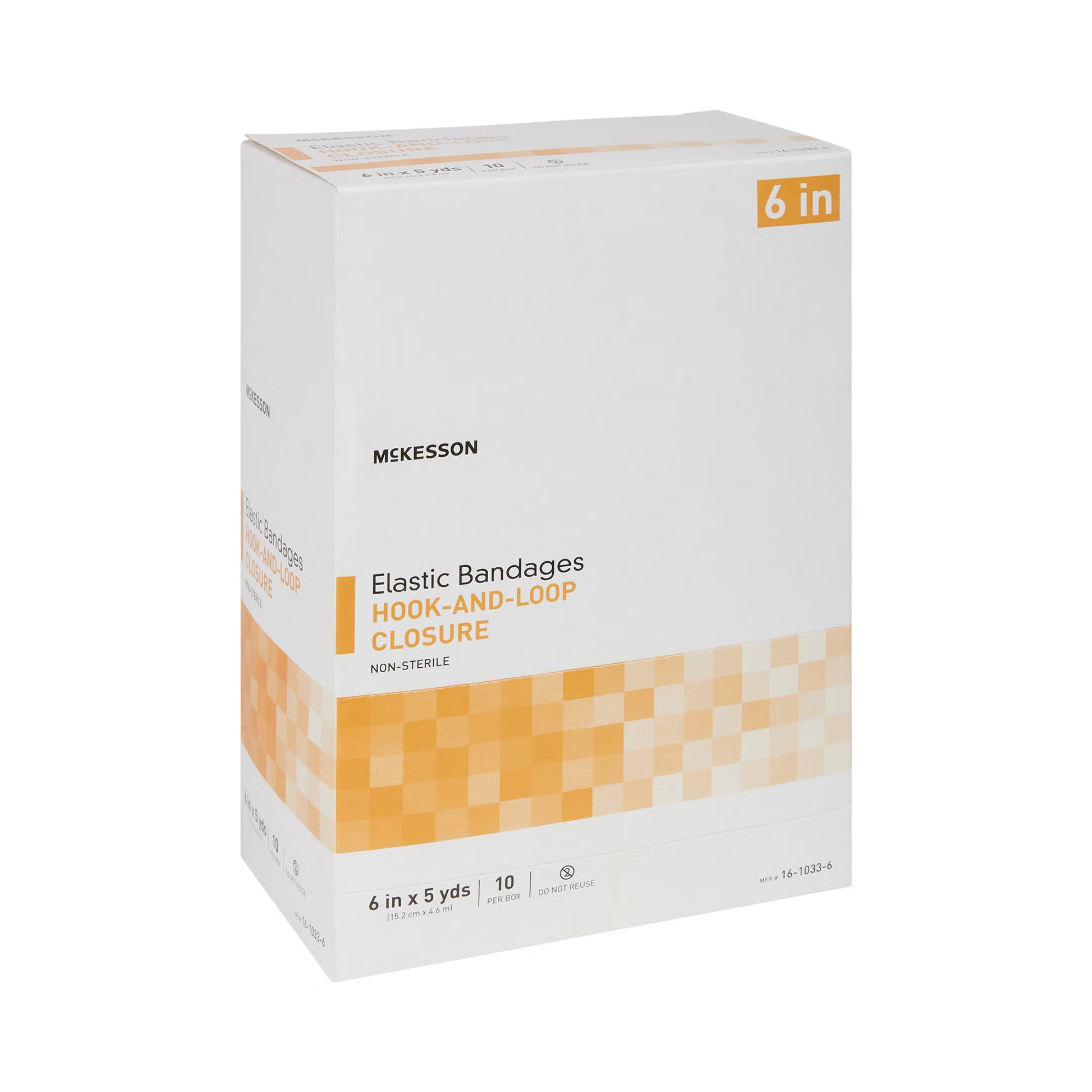McKesson hook-and-loop closure Elastic Bandage, 6 Inch x 5 Yard