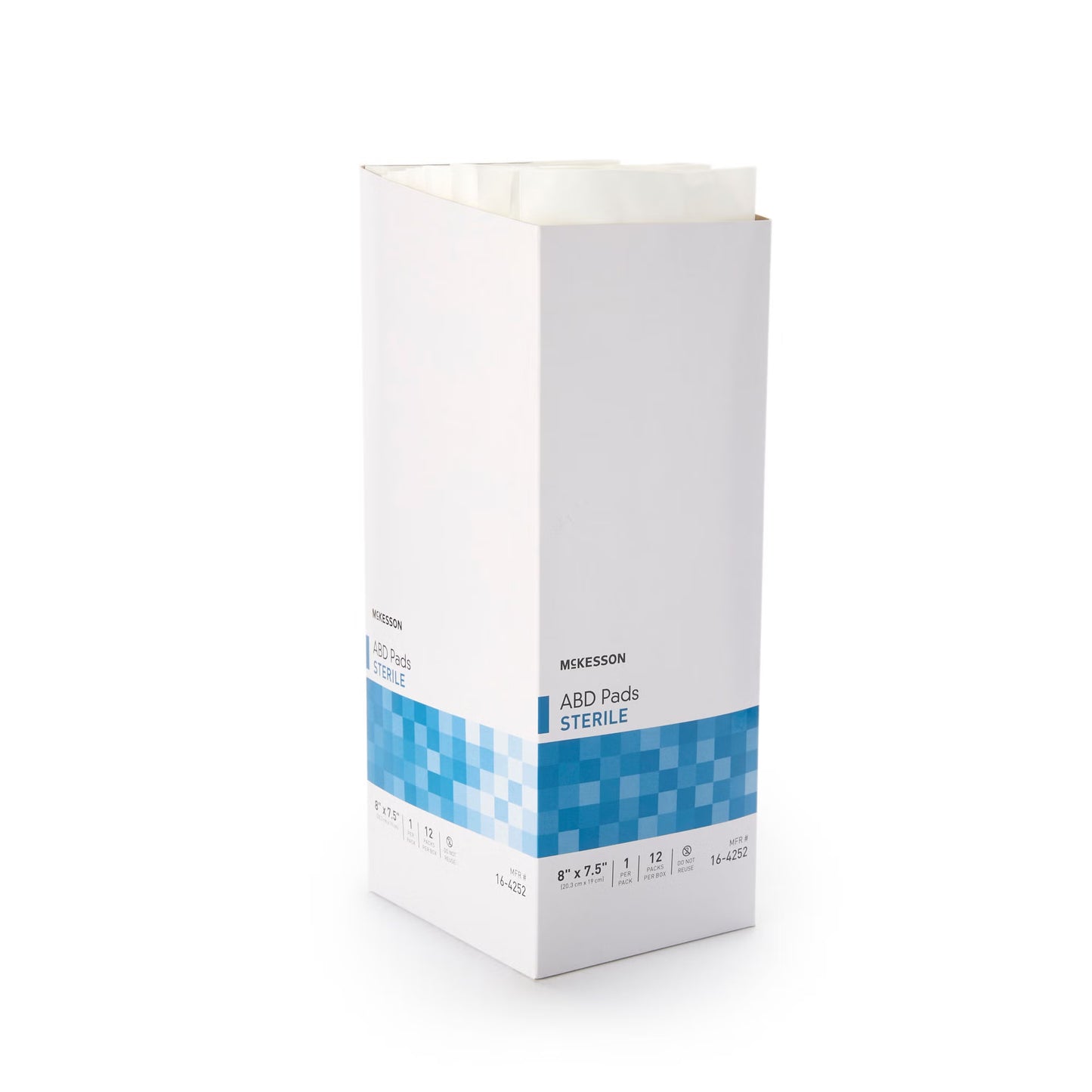 McKesson Sterile Abdominal Pad, 7-1/2 x 8 Inch