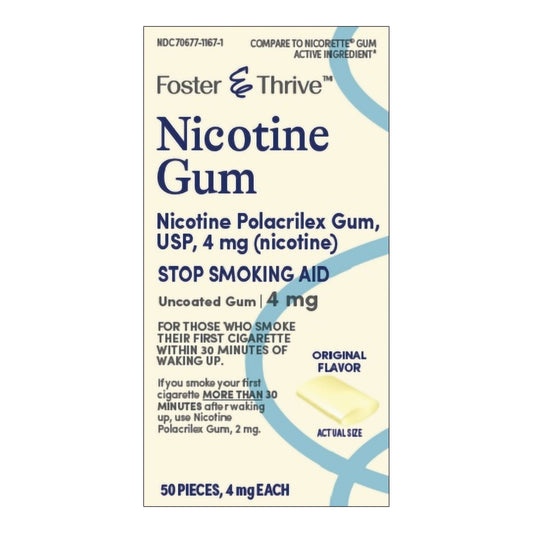 Foster & Thrive™ Nicotine Polacrilex 4 mg (Nicotine) Gum, Original Flavor