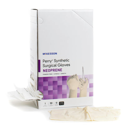McKesson Perry® Polychloroprene Surgical Glove, Size 7.5, Cream