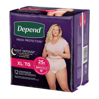 Depend® Night Defense® Women's Absorbent Underwear, X-Large