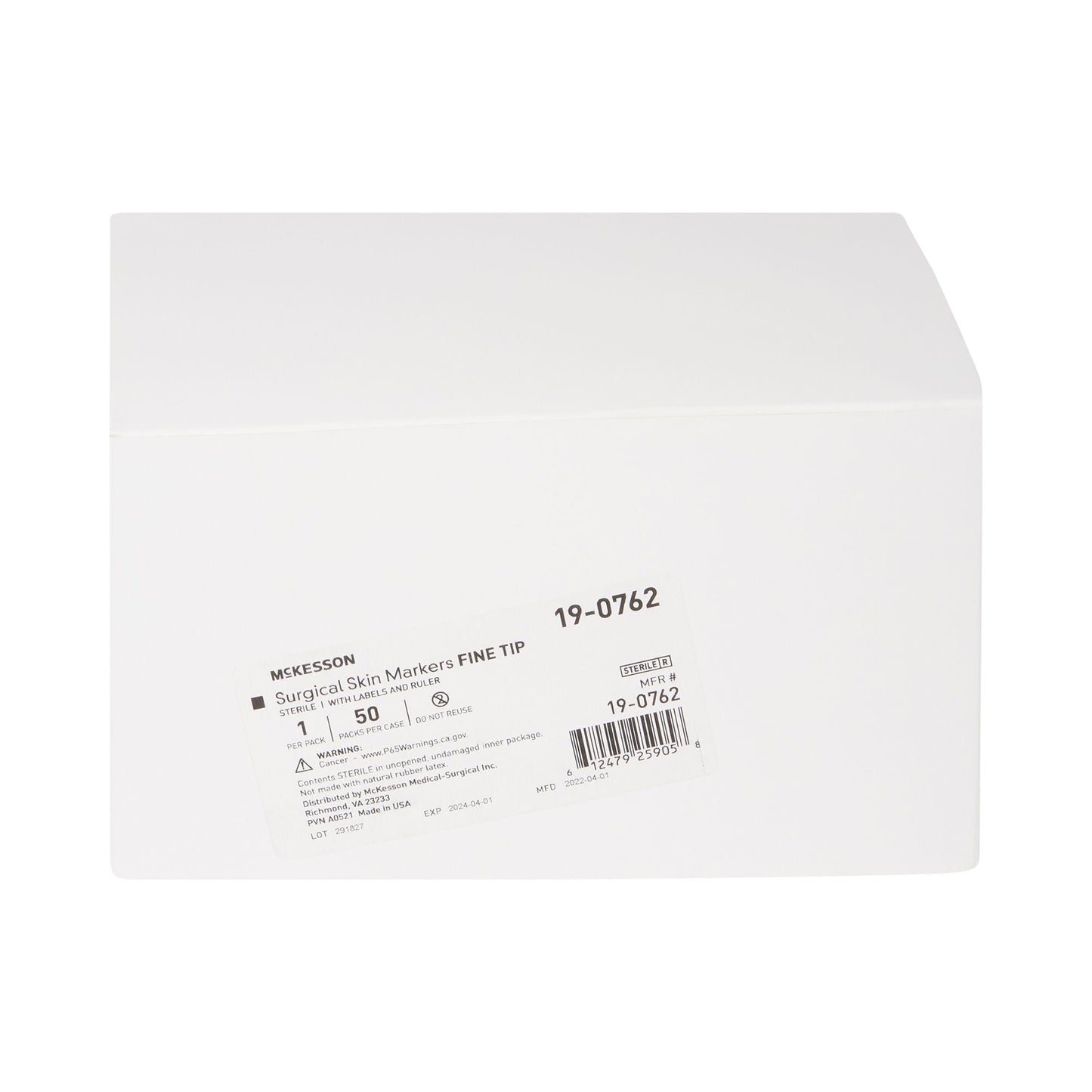 Skin Marker with Ruler and Labels McKesson Gentian Violet Ink Sterile Full Size Fine Tip