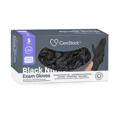 CareStock™ Nitrile Exam Glove, Small, Black